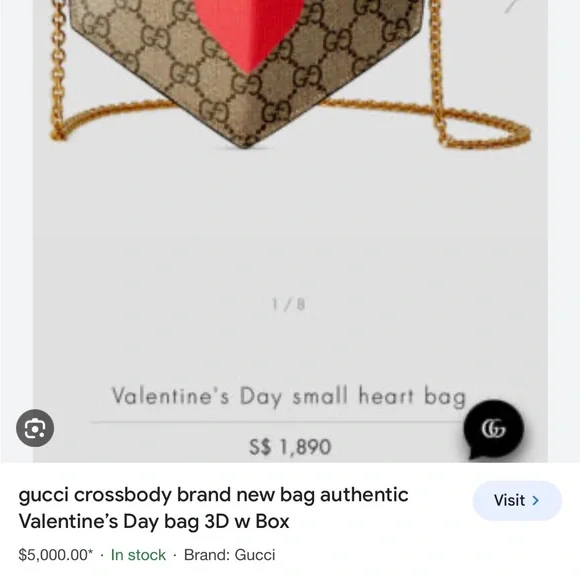 SOLD❕GUCCI 3D HEART BAG LIMITED EDITION NEW - Picture 5 of 5